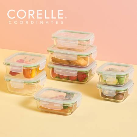 코렐 코디네이츠 브리즈 유리 밀폐용기 혼합 8종